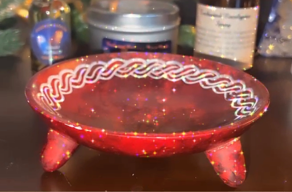 Enchanted Red Smudge Bowl